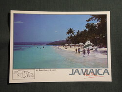 Képeslap,Közép Amerika,Jamaica,Resort beach. St. Ann,strand látkép,részlet,1980-