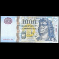 Magyarország 1000 Forint 2008 DB alacsony sorszám UNC