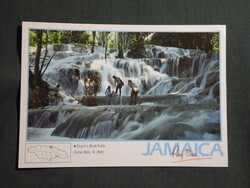 Képeslap,Közép Amerika,Jamaica,Dunn's River Falls,Ocho Rios, St. Ann,Dunn folyó vízesés,1980-