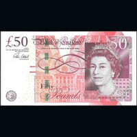 Anglia 50 Pounds 2014-2018 P-393b QE II UNC