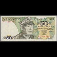 Lengyelország 50 Zlotych 1988 P142c UNC