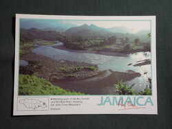 Képeslap,Közép Amerika,Jamaica,Portland,Rio Grande,Back River folyó látkép,részlet,1980-