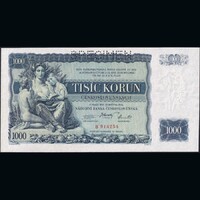 Csehszlovákia 1000 Korun 1934 P-26s SPECIMEN UNC