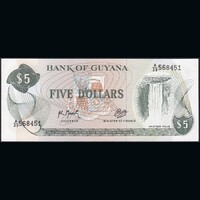 Guyana 5 Dollars 1992 P-22f.2 UNC