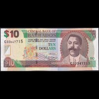 Barbados 10 Dollars 2007 P-68a UNC
