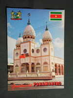 Képeslap,Dél Amerika,Suriname,Holland Guyana,Paramaribo,Hindu templom látkép,1980-
