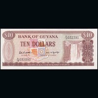 Guyana 10 Dollars 1966-1992 ND P-23d UNC
