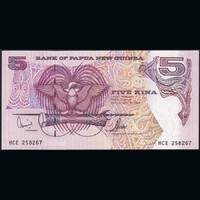 Pápua Új-Guinea 5 Kina 1992-2000 P-13d UNC