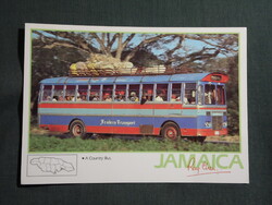 Képeslap,Közép Amerika,Jamaica,A Country Bus,vidéki autóbusz közlekedés,1980-