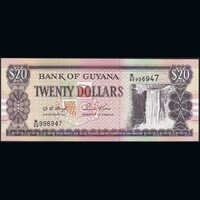 Guyana 20 Dollars 1996 P-30b.2 UNC