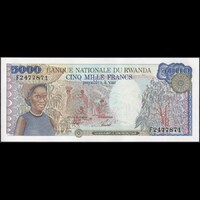 Rwanda / Ruanda 5000 Francs 1988 P-22 UNC