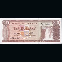 Guyana 10 Dollars 1966-1992 ND P-23f UNC