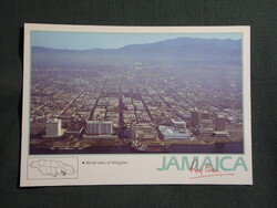 Képeslap,Közép Amerika,Jamaica,Aerial view of Kingston,városi látkép,részlet,1980-