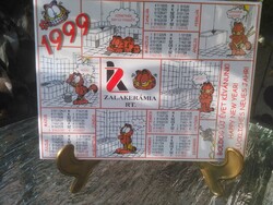 1999 évi naptár, Garfilddal csempére nyomva