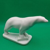 Retro  Kolozsvári Zsolnay Iris/ Iris Cluj porcelán  jegesmedve figura