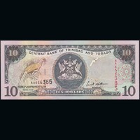 Trinidad & Tobago 10 Dollars 2002 P-43 UNC