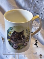Exkluzív tervezésű angol csontporcelán cicás bögre