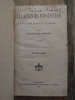 Krammer József: Állattan és növénytan polgári iskolák számára 1920