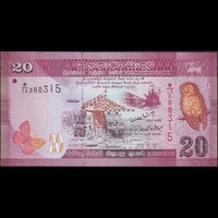 Sri Lanka 20 Rupees 2010 P-123a UNC