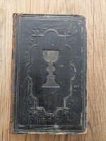 Énekes könyv 1800-as évek vége, bőr kötésben, antik könyv, papírrégiség