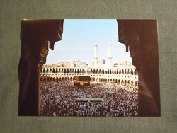Képeslap,Közel-Kelet,Szaúd-Arábia,Mecca,Mekka,Kába kő látkép,részlet, 1990-