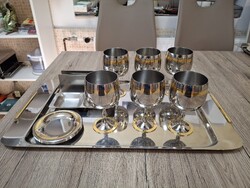 Zepter Borospohár Készlet.Örök életű Rozsdamentes 18/10-es acélból készült.Aranyozott Ezüstözött.