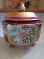 SCENE-DECORATED ALTWIEN SUGAR BOWL ca 1900