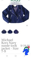 Michael Kors kislány csini kék dzseki. Új, csak lecímkéztem. EREDETI. Mérete 7-8 évesre