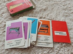 Hangszer kvartett - retró kártya - Minerva