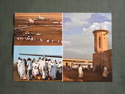Képeslap,Közel-Kelet,Szaúd-Arábia,Jeddah,Dzsidda airport,repülőtér látkép,részlet, 1990-