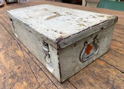 Régi II. világháborús 1941. német wehrmacht eredeti kötszerdoboz orvosi elsősegély láda militária