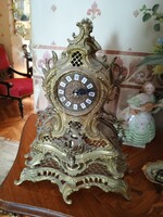 Barokk antik stílusú kandallóóra kandalló asztali óra (1)