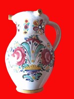 Czechoslovak - Modra - Hand-painted folk ceramic jug