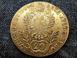 Ausztria II. Ferenc .583 ezüst 20 Krajcár 1804 G