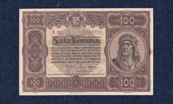 Nagyméretű Korona Államjegyek 100 Korona bankjegy 1920