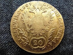 Ausztria II. Ferenc .583 ezüst 20 Krajcár 1809 C