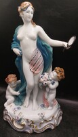KARL ENS GERMAN PORCELAIN FIGURINE , NUDE WOMAN AND CHILDS.3975b