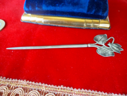 Antique master-marked Secessionist style meat skewer! Flawless! Collectible piece! 13,5 cm