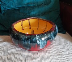 Élénk színű jelzett nagy ikebana váza