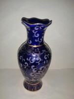 Kék, díszes Kínai porcelán váza - 20 cm (4/d)