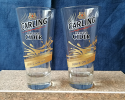 Carling Cider vastagfalú sörös pohár ( 2 db)