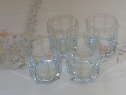 Üveg nyolcszögletű Whiskey's pohár ( 4 db. )