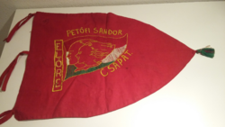 Úttörő zászló, őrsi zászló 1949-ből, úttörőmozgalom, szocialista