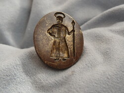 Antik egyházi pecsétnyomó templomi viaszpecsét nyomó vallásos pecsétnyomó szent ábrázolás 19.század