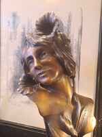 L. MARCHUND JELZÉSSEL : FIATAL HÖLGY BRONZ BÜSZTJE