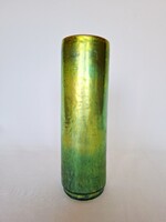 1970 évek, 24cm Zsolnay Eozin cső váza. Ritka!