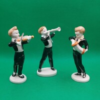 Káldor Aurél Hollóházi Zenészek, Trombitás, Hegedűs,  Harmónikás figura