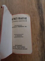 Dr. Sávoly Ferenc: Német-Magyar dióhéj szótár, mini könyv, papírrégiség