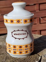 Retro Alföldi porcelán fűszertartó köménymag