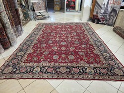 Igazán hatalmas félantik iráni tabriz 290x390 kézi csomós gyapjú perzsa szőnyeg FZ74